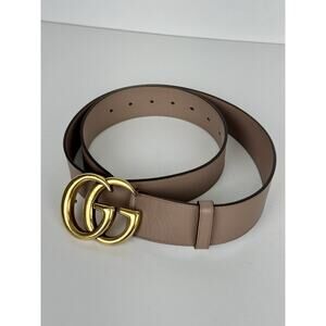Gucci GG Marmont Leather Belt in Dusty Pink Size 90 36